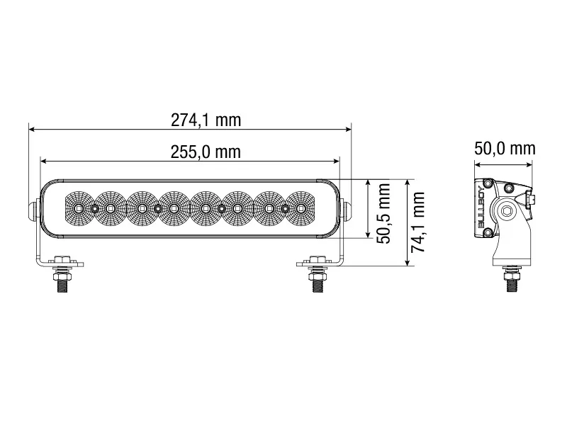 BULLBOY PROLINE REACTOR SINGLE 255 LED Arbetsljus Panel 6600lm 10-30V - Bild 2