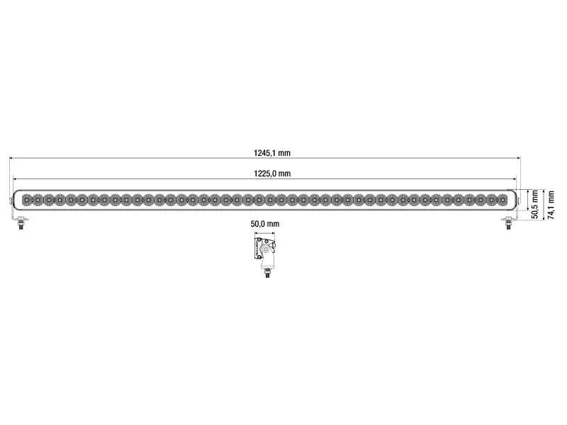 BULLBOY PROLINE REACTOR SINGLE 1230 LED Arbetsljusramp 42000lm 10-30V 1225mm - Bild 2