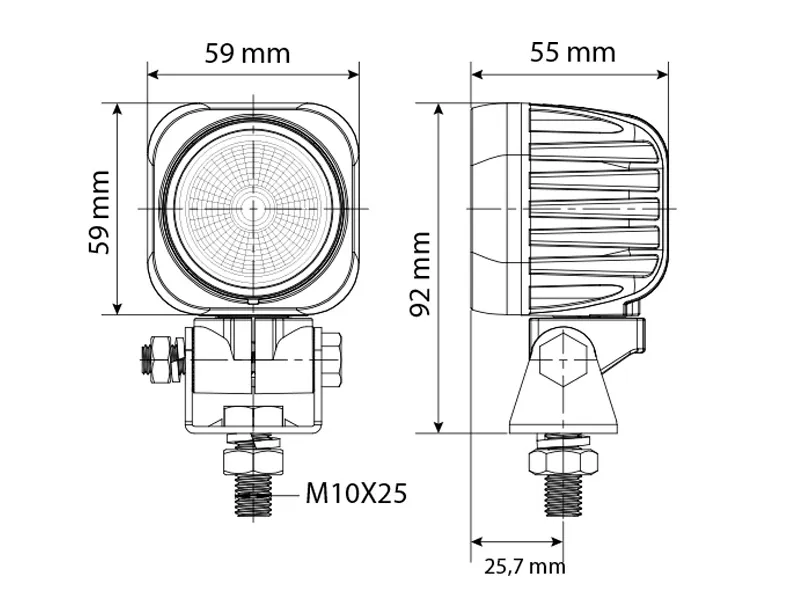 Bullboy Agriline LED Arbetsbelysning 20W 2500lm 9-32V - Bild 5