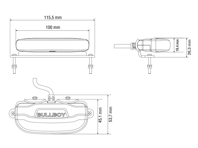 BULLBOY PROLINE MINI LED Arbetsljus 2800lm 10-30V 6000K - Bild 5