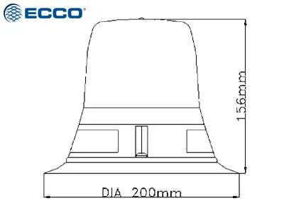 ECCO LED Varningsljus Blixtfyr Gul 10-30V Magnetfäste Flygplats - Bild 2