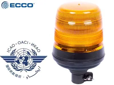 ECCO LED Flashing Beacon Varningsljus 10-30V Bärnstensgul med DIN-fäste - Ledextraljus.eu