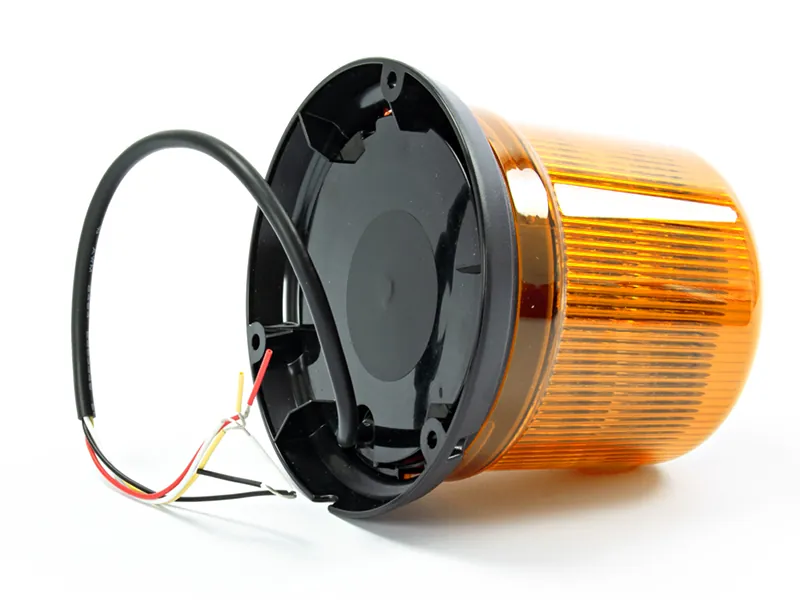 AXIXTECH LED Varningsljus 12-24V Bult-montering Gul 10 LED 11 Blinkmönster - Bild 2