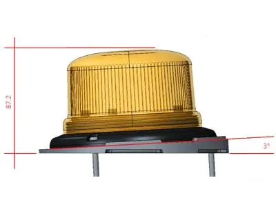 Monteringskil för Varningsljus - Justerbar Vinkel 4° - Svart NBR - Bild 2