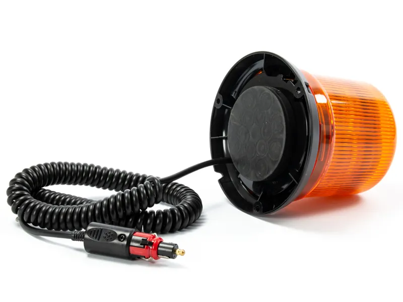 AXIXTECH LED Varningsljus Blixtfyr Orange 12-24V Magnetfäste - Bild 2