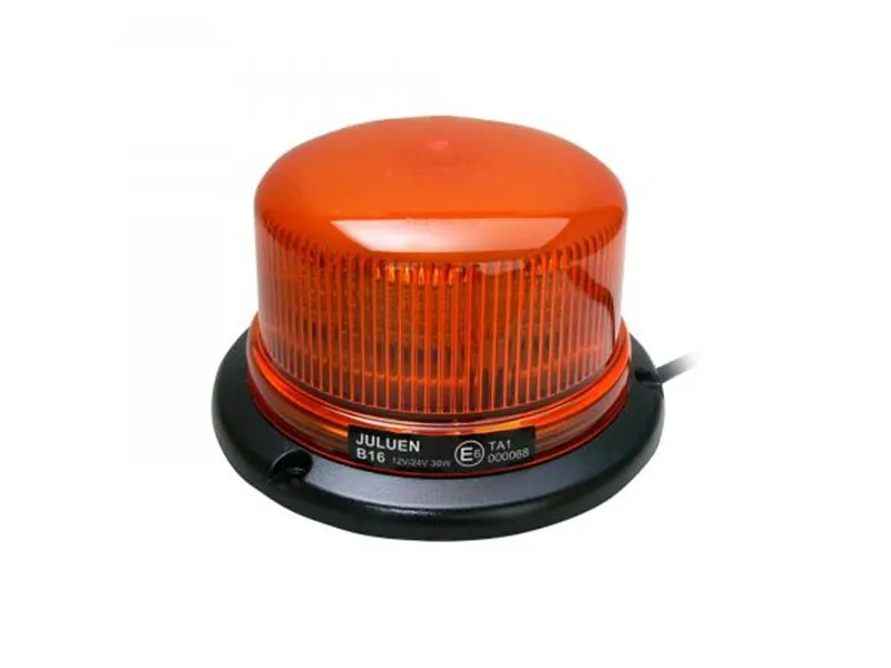 B16 Neo LED-varningsljus gult med magnet, låg profil, ECE R65