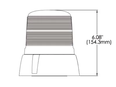 LED Varningsljus 40W 12-24V med 11 Blinkprogram - Skruvmontering - Bild 2