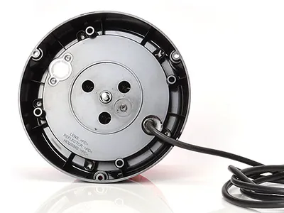 WAS LED Varningsljus Blixtfyr Bärnsten 12-24V 3-Bultsmontage - Bild 4