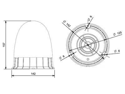 LED Varningsljus Blixtfyr Amber 12-24V 8 LED med 3 Blinklägen - Bild 2