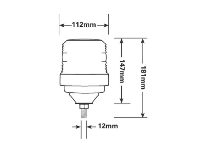 Ecco Eccoled Bronze LED-varningsljus grönt, flexibel tapp 12/24V - Bild 2