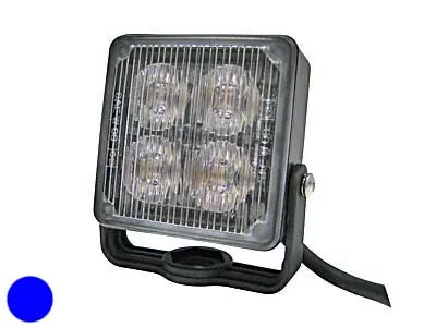 AXIXTECH LED Varningsljus Blå 4x1W 12-24V med 19 Blinkmönster - Ledextraljus.eu