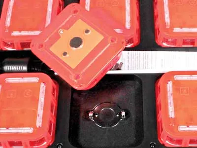 LED-Varningsljus Set 6-pack Uppladdningsbart Trådlöst 2.4GHz Gult Bärväska - Bild 3