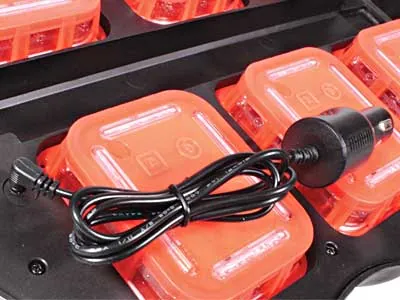 LED-Varningsljus Set 6-pack Uppladdningsbart Trådlöst 2.4GHz Gult Bärväska - Bild 4