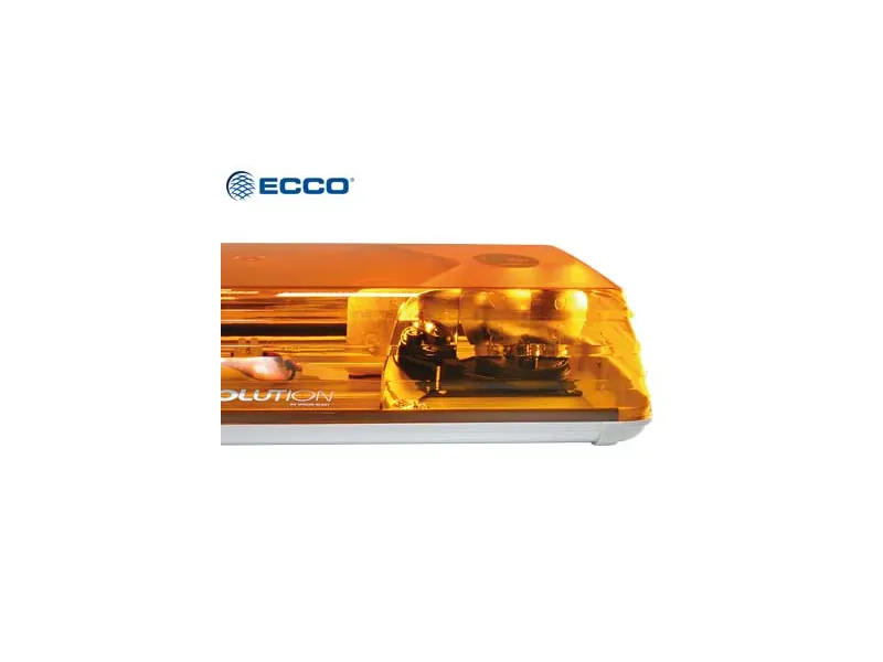 Ecco varningsljusramp halogen 570 mm 12V, 2 roterande - Bild 2