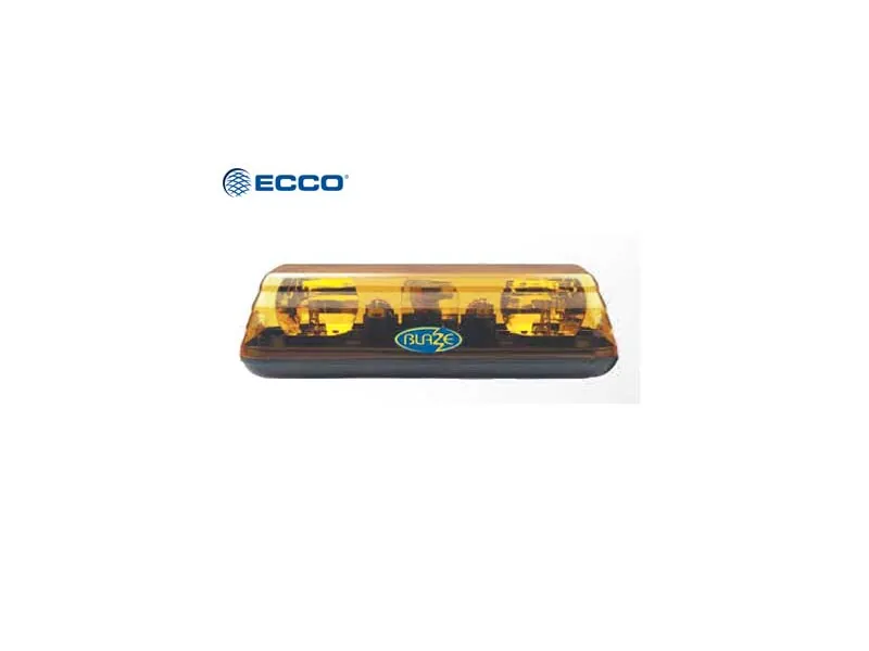 Ecco FF varningsljusramp halogen 400 mm 12V, 2 x H1, gul