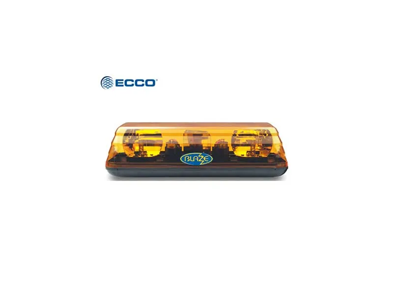 Ecco FF varningsljusramp halogen 400 mm 24V, 2 x H1, gul