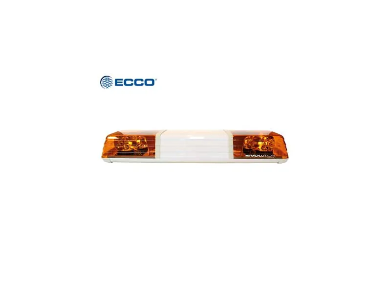 Ecco varningsljusramp halogen 742 mm 24V, 2 roterande, namnskylt - Ledextraljus.eu
