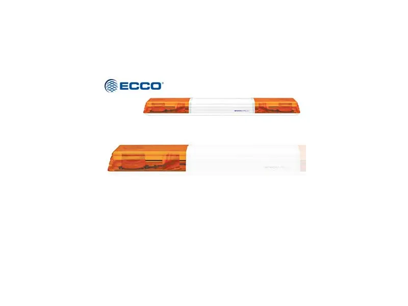 Ecco reservglas gult 363 mm, ändglas för varningsljusramp