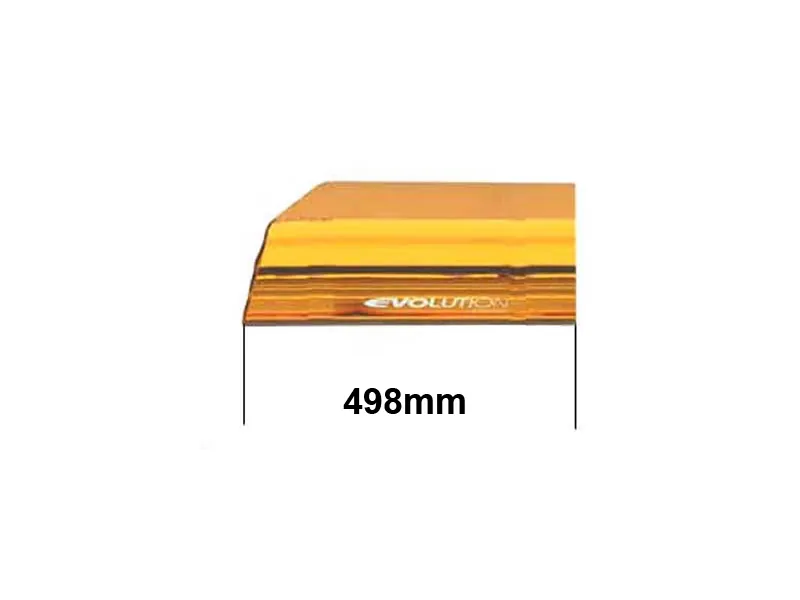 Ecco reservglas gult 498 mm, ändglas för varningsljusramp