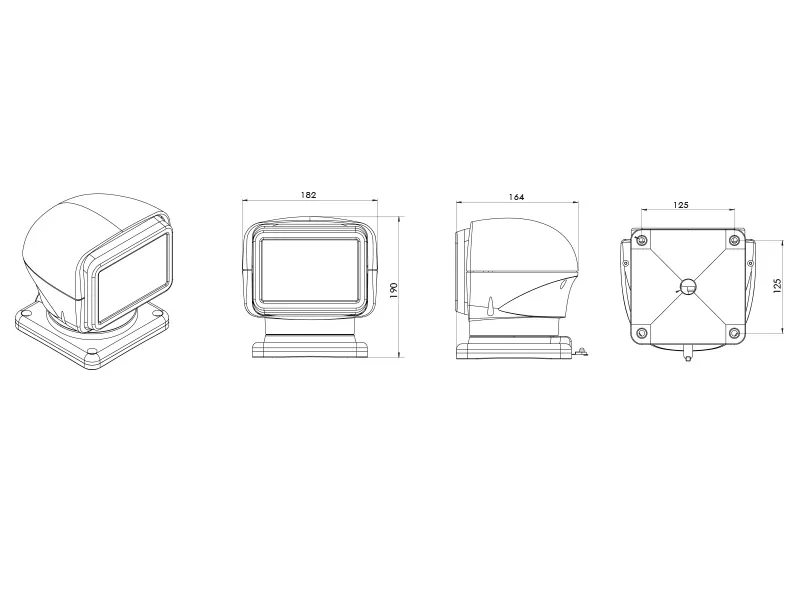 Ocean Vision Fjärrstyrd LED Sökljus 50W 12-24V 350000cd - Bild 7