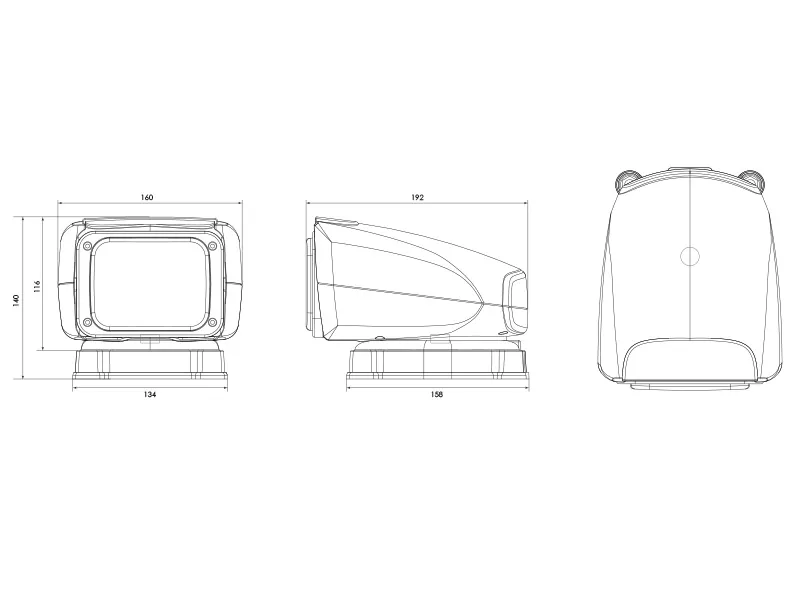 OCEAN VISION LED Sökljus 30W 12V med Fjärrkontroll - Trådlös Roterande Strålkastare - Bild 3