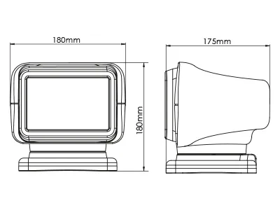 LED Search Light 50W 4000lm Fjärrstyrd Söklampa 12/24V med Cigarettändarekontakt - Bild 3