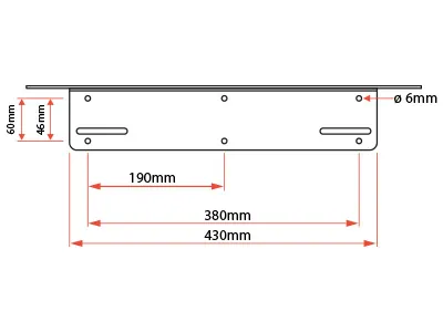 Auxiliary Light Rack – Extraljushållare för 3 Runda Lampor eller 550mm Ljusramp – Svart Aluminium - Bild 2
