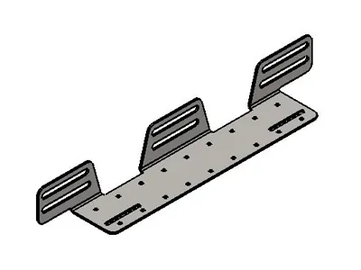 Auxiliary Light Rack Rostfritt Stål - Fäste för 3 Lampor HD-Modell 3mm - Bild 2