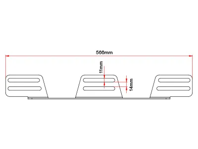 Auxiliary Light Rack Rostfritt Stål - Fäste för 3 Lampor HD-Modell 3mm - Bild 3