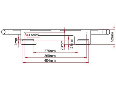 Auxiliary Light Rack - Fäste för Extraljus Bakom Registreringsskylt EU-Mått Aluminium Svart 666mm - Bild 2