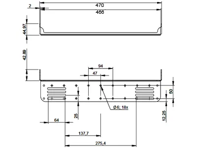 Monteringsfäste för Extraljus - Passar Seeker Ultima 20 Bakom EU-Skylt 470mm - Bild 3