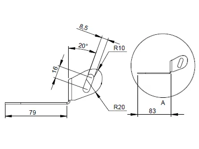 Monteringsfäste för Extraljus - Passar Seeker Ultima 20 Bakom EU-Skylt 470mm - Bild 4