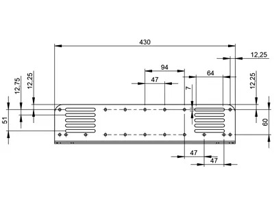 Auxiliary Light Rack - Monteringsfäste för Korta Ljusramper Bakom Registreringsskylt EU-format Svart 430mm - Bild 2