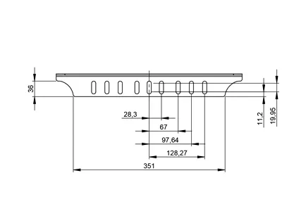 Auxiliary Light Rack - Monteringsfäste för Korta Ljusramper Bakom Registreringsskylt EU-format Svart 430mm - Bild 3