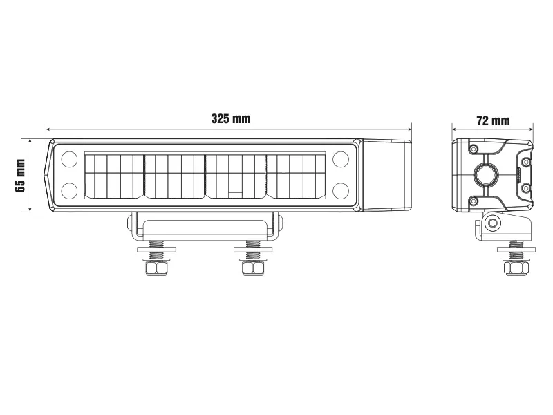 OPTIBEAM AURA LED Plogljus Vänster 1800/3600lm 6-30V med Blinkers och Varningsljus - Bild 9