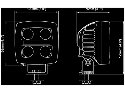 Nordic Lights N2401 LED Arbetsbelysning 12-24V Flood med ADR-godkännande - Bild 3