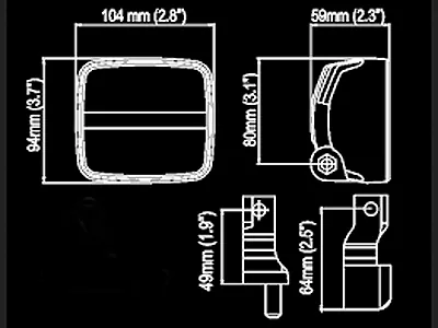 Nordic Lights KL2001 LED Arbetsljus 1900lm 12-24V Flood Aluminium - Bild 3