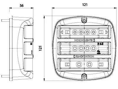 Nordic Lights LED-Bakljus 12V - Tung Maskinindustri med Blinkers, Broms & Bakljus - Bild 2