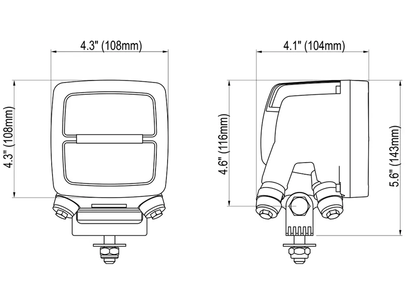 Nordic Lights LED Arbetsljus Flood 6700lm 12-24V med QUAKE Vibrationsdämpning - Bild 2