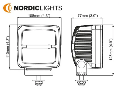 Nordic Lights SCORPIUS N42 LED Arbetslampa 9-32V 1350lm 5700K - Bild 3