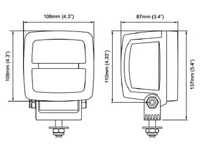 Nordic Lights Scorpius N4404 LED Arbetsbelysning 4800lm 9-32V Diffuserad Lins - Bild 3