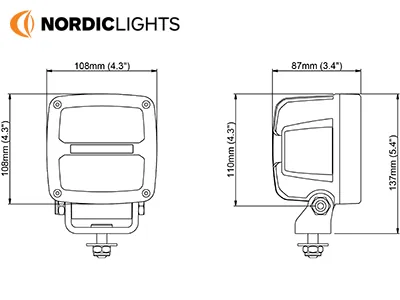 Nordic Lights Scorpius Pro 445 LED Arbetsljus 4400lm 12-24V Wide Flood - Bild 2