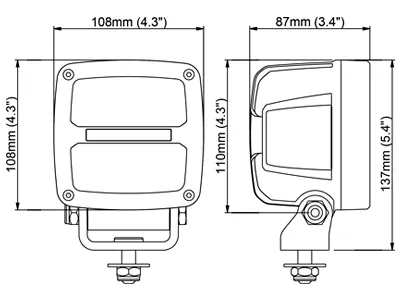 Nordic Lights Scorpius Pro 445 LED Arbetsbelysning 12-24V 4400lm Wide Flood - Bild 2