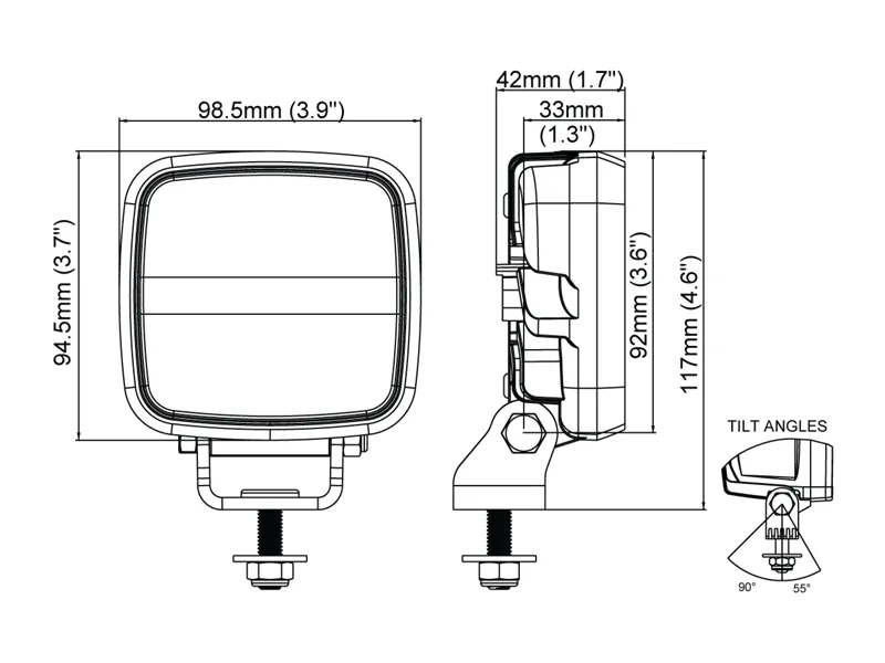 Nordic Lights LED Scorpius GO 410 Arbetsbelysning 12-48V 1900lm Dimbar - Bild 3