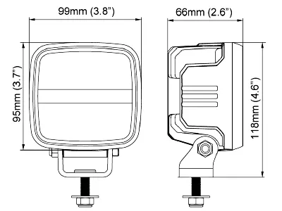 Nordic Lights Scorpius Go 420 LED Arbetsljus 3000lm 9-32V Flood - Bild 3