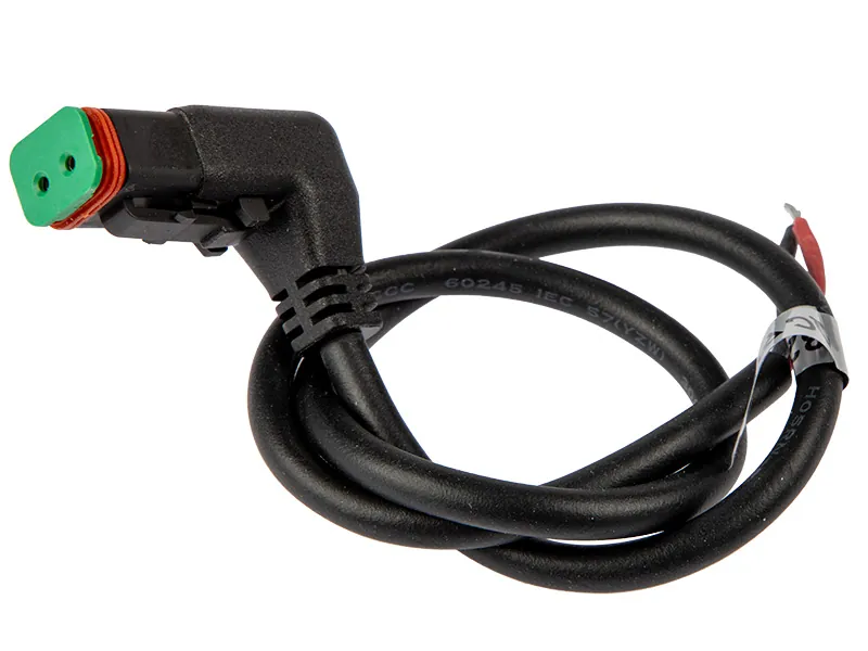 Deutsch Kabelsats 50cm med 2-pin DT Kontakt - 90° Vinkel - Ledextraljus.eu