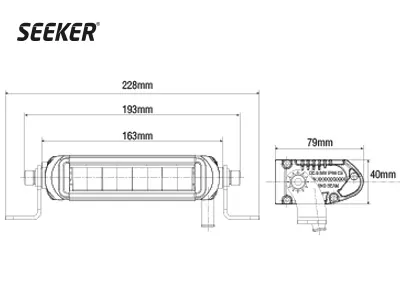SEEKER Ultima 10 LED Extraljus 1400lm 9-36V Philips Zes 5000K - Bild 5