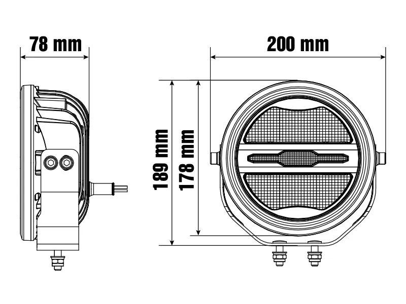 Optibeam Savage 7 LED Extraljus 6200lm 9-36V Med Positionsljus - Bild 10