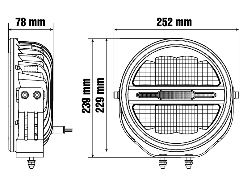 Optibeam Savage 9 LED Fjärrstrålkastare 7200lm 9-36V med Osram-dioder - Bild 9