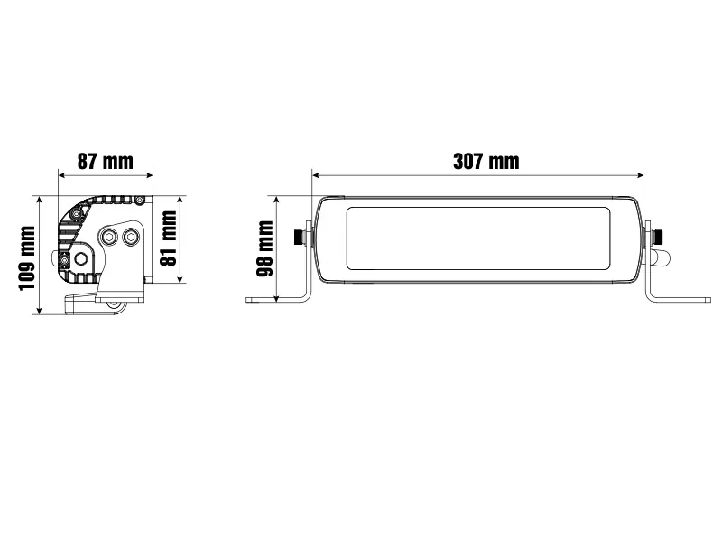 Optibeam Savage 12 LED Extraljus 4000lm 9-36V med Vit och Gul Positionsljus - Bild 11
